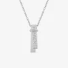 Collier en argent 925 ‰ rhodié et oxydes de zirconium SO OR