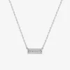 Collier en argent 925 ‰ rhodié breloque oxydes de zirconium SO OR