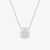 Collier en argent 925 ‰ rhodié avec oxyde de zirconium central SO OR