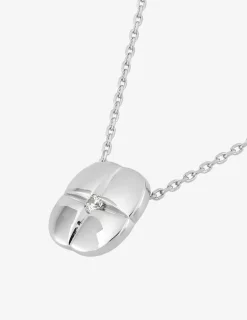 Collier en argent 925 ‰ rhodié avec oxyde de zirconium central SO OR