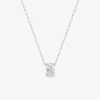 Collier en argent 925 ‰ rhodié avec pendentif et oxydes de zirconium SO OR