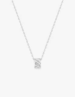 Collier en argent 925 ‰ rhodié avec pendentif et oxydes de zirconium SO OR