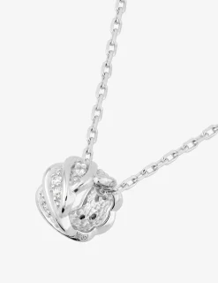 Collier en argent 925 ‰ rhodié avec pendentif et oxydes de zirconium SO OR