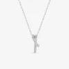 Collier en argent 925 ‰ rhodié, pendentif et oxydes de zirconium SO OR