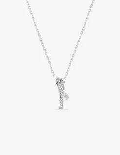 Collier en argent 925 ‰ rhodié, pendentif et oxydes de zirconium SO OR