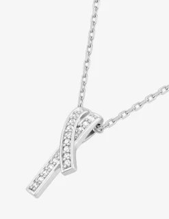 Collier en argent 925 ‰ rhodié, pendentif et oxydes de zirconium SO OR