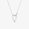 Collier en argent 925 ‰ rhodié, motif cœur SO OR
