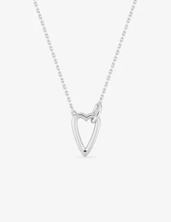 Collier en argent 925 ‰ rhodié, motif cœur SO OR