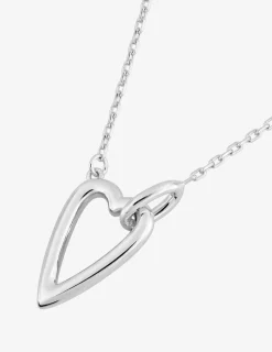 Collier en argent 925 ‰ rhodié, motif cœur SO OR