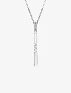 Collier en argent 925 ‰ rhodié et oxydes de zirconium SO OR