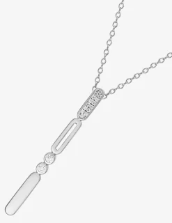 Collier en argent 925 ‰ rhodié et oxydes de zirconium SO OR
