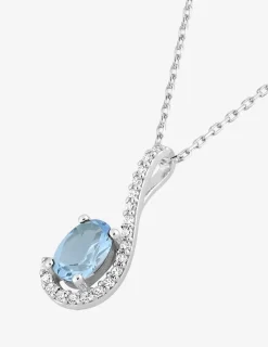 Collier en argent 925 ‰ rhodié, oxydes de zirconium bicolores SO OR