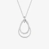 Collier en argent 925 ‰ rhodié et oxydes de zirconium blancs SO OR