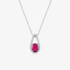 Collier en argent 925 ‰ rhodié avec oxydes de zirconium bicolores SO OR