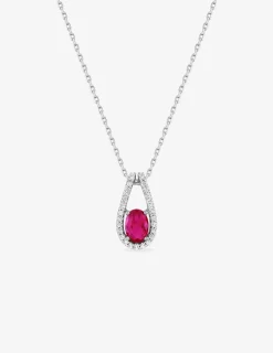 Collier en argent 925 ‰ rhodié avec oxydes de zirconium bicolores SO OR