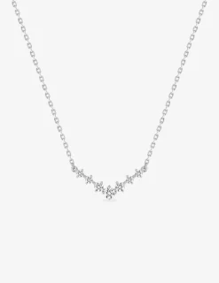 Collier en argent 925 ‰ rhodié, oxydes de zirconium blancs SO OR