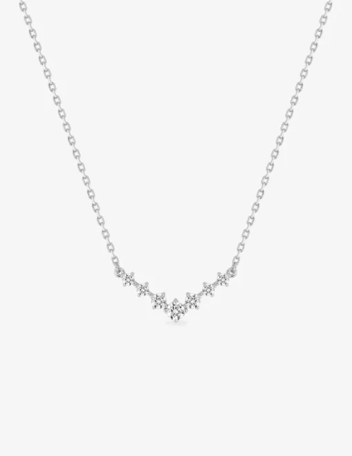Collier en argent 925 ‰ rhodié, oxydes de zirconium blancs SO OR