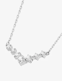 Collier en argent 925 ‰ rhodié, oxydes de zirconium blancs SO OR