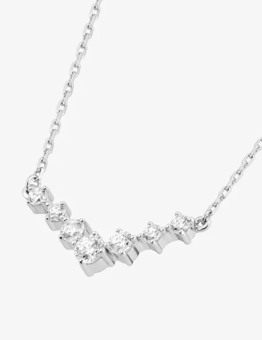 Collier en argent 925 ‰ rhodié, oxydes de zirconium blancs SO OR