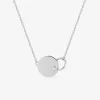 Collier en argent 925 ‰ rhodié avec breloque cercles SO OR