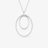 Collier en argent 925 ‰ rhodié, motifs ovales SO OR