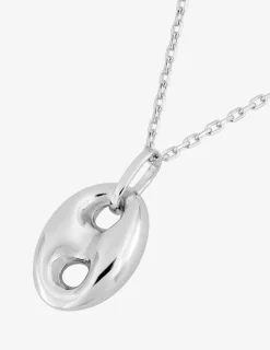 Collier en argent 925 ‰ rhodié, pendentif motif grain de café SO OR