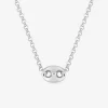 Collier en argent 925 ‰ rhodié avec pendentif motif grain de café SO OR
