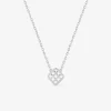 Collier en argent 925 ‰ rhodié avec pendentif losange SO OR