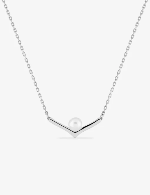 Collier en argent 925 ‰ rhodié, perle de culture d'eau douce SO OR