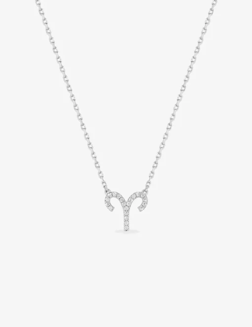 Collier en argent 925‰ oxyde blanc zodiaque bélier SO OR
