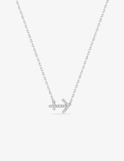 Collier en argent 925‰ oxyde blanc zodiaque sagittaire SO OR