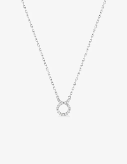 Collier en argent 925‰ oxyde blanc zodiaque taureau SO OR