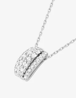 Collier en argent 925‰ rhodié et oxydes de zirconium SO OR