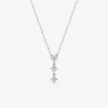 Collier en argent 925‰ trilogie oxyde blanc chaine forçat SO OR