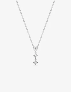 Collier en argent 925‰ trilogie oxyde blanc chaine forçat SO OR