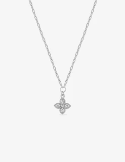 Collier en or blanc 375 ‰, diamants 0,05 ct SO OR