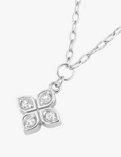 Collier en or blanc 375 ‰, diamants 0,05 ct SO OR