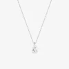 Collier en or blanc 375 ‰ et oxyde de zirconium SO OR