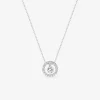 Collier en or blanc 375 ‰ et anneau avec oxydes de zirconium SO OR