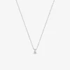 Collier en or blanc 375‰ avec diamant synthétique 0,05 ct F-VS SO OR