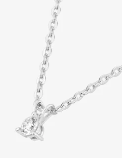 Collier en or blanc 375‰ avec diamant synthétique 0,05 ct F-VS SO OR