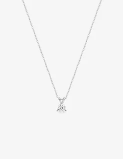 Collier en or blanc 375‰ avec diamant synthétique 0,20 ct F-VS SO OR
