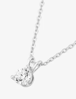 Collier en or blanc 375‰ avec diamant synthétique 0,20 ct F-VS SO OR