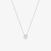Collier en or blanc 375‰ avec flocon en 5 diamants synthétiques 0,15 ct F-VS SO OR
