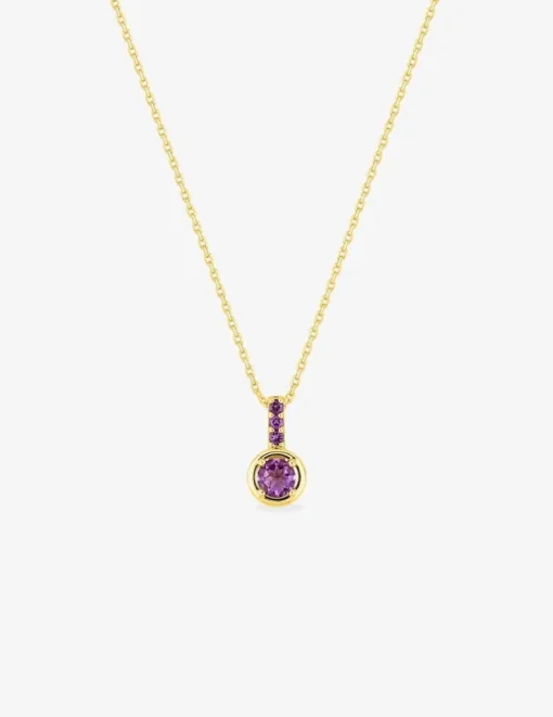 Collier en or jaune 750 ‰, améthyste SO OR