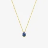 Collier en or jaune 750 ‰ avec saphir SO OR