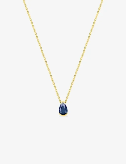 Collier en or jaune 750 ‰ avec saphir SO OR