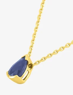 Collier en or jaune 750 ‰ avec saphir SO OR