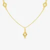 Collier en or jaune 375 ‰, motifs losanges SO OR