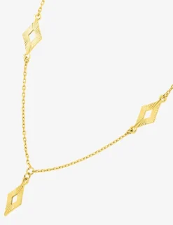 Collier en or jaune 375 ‰, motifs losanges SO OR
